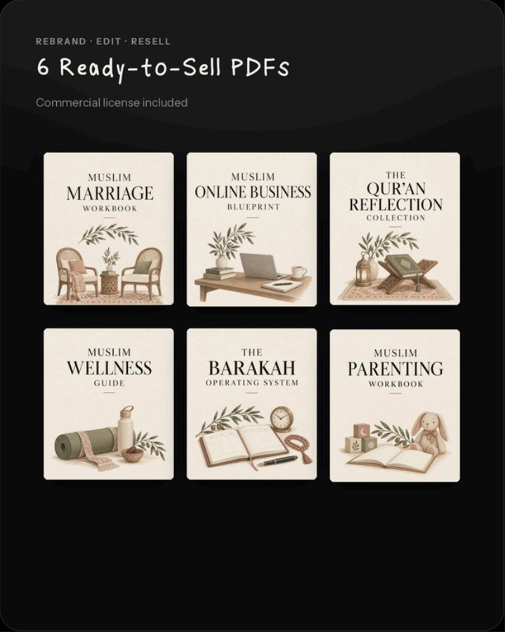 Six ready-to-sell PDF covers