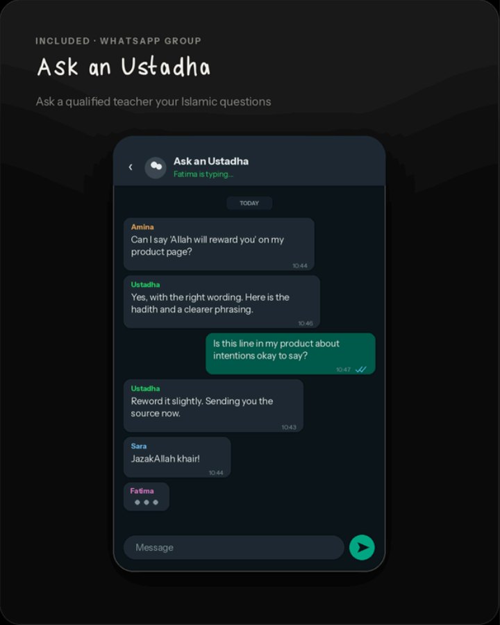 An Ask an Ustadha WhatsApp chat